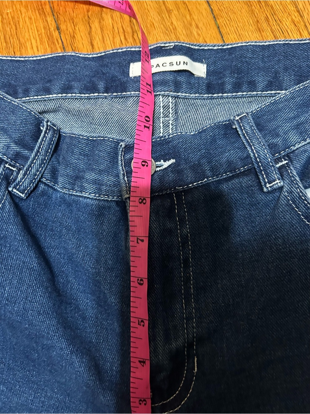 PacSun Dark Wash 90's Baggy Cargo Pants Jeans Blue SZ-26‎ - Picture 5 of 11